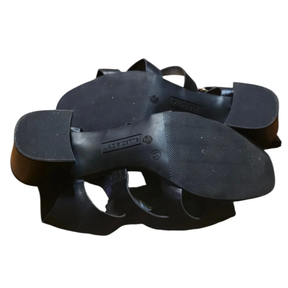 Liz Claiborne Basso Block Heel Sandals Black Size 11